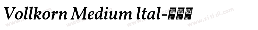 Vollkorn Medium ltal字体转换